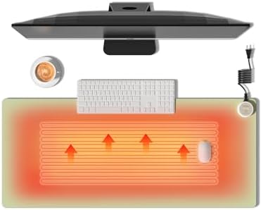 PAIDU Heated Mouse Pad Hand Warmers, Electric Warm Office Desk Mat