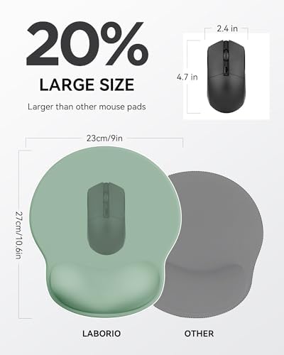Mouse Pad with Wrist Rest for Desktop Large Ergonomic Mouse Mat(Green)