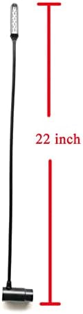 22 inch XLR 4pin LED gooseneck Light Studio Mixer gooseneck Lamp for Stage DJ Mixer,12V,White Light,Right Angle Plug (XLR 4Pin Port)