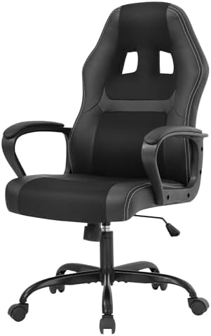 PayLessHere | Gaming Chair | Black, PU Leather | with Lumbar Support