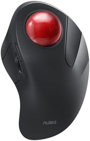 Nulea M505A Wireless Trackball Mouse Ergonomic 44mm Index Finger Control