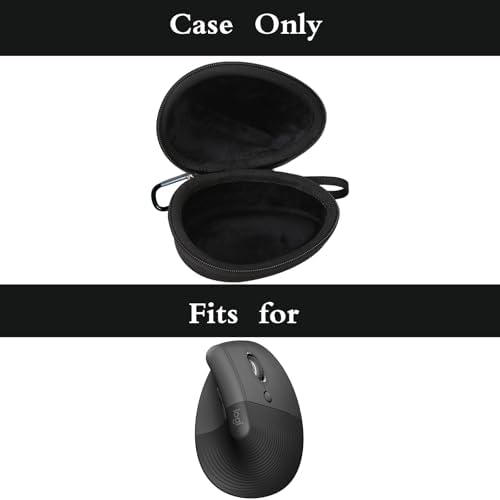 Mouse Case Fits for Logitech Lift Vertical Ergonomic Mouse, Travel Carrying Box for Logi Wireless Bluetooth Cordless Upright Mouse, Case Only (Black)