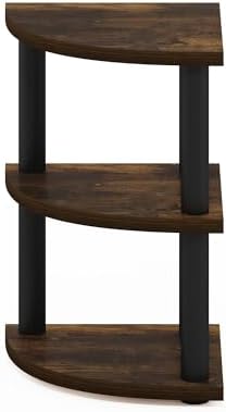 Furinno Turn-N-Tube Kitchen Countertop Organizer, 3-Tier Corner Countertop Organizer Shelf, Corner Shelf, for Kitchen, Pantry, Organizers and Storage, Amber Pine