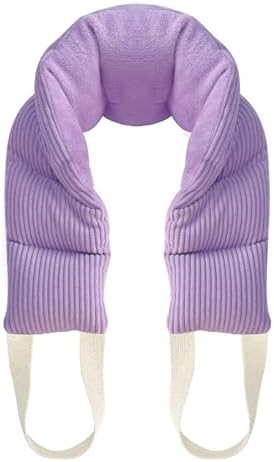 uncn Heating Pad for Neck and Shoulders and Back Moist Small Microwavable Neck Wrap Warmer Weighted Heat Wrap Microwave Heatable Rice Beanbag Cervical Hot Pack Lavender Scented 1.5Pounds
