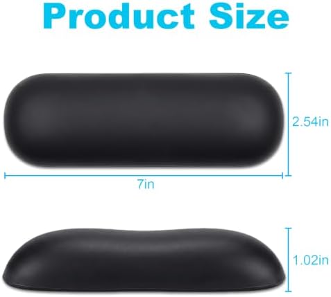 MXCOIRTP Ergonomic Silicone Mouse Wrist Rest, Extended Wrist Support Pad with Non-Slip Base, Soft Wrist Cushion for Pain Relief, Gaming Office Computer, Black