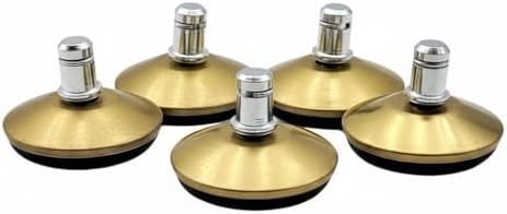5pcs 2" Bell Glides Replacement Wheels for Office Chair - Adjustable Sliding Wheel Stopper, Fixed Office Chair Wheel(Gold)