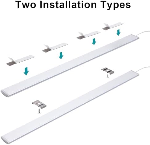 Under Cabinet Lighting Natural White 4000K, Dimmable Under Cabinet Lights with Touch Switch, LED Under Counter Lighting for Desk