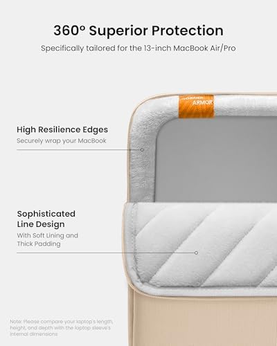 tomtoc 360° Protective Laptop Sleeve for 13-inch MacBook Air M5/A3449 2026