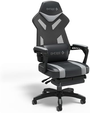 STAPLES Emerge Vomax Gaming Chair, Adjustable Height, Swivel, Black