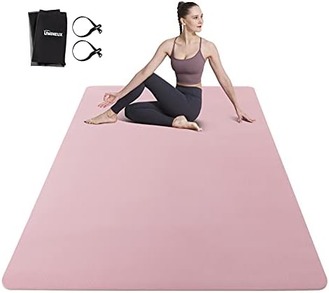 UMINEUX Large Yoga Mat for Men and Women 1/4 & 2/5 Inch Extra Thick TPE Fitness Mat for Home Gym Workout, Non-Slip, Eco Friendly Exercise Mat for Yoga, Pilates, Stretching, Meditation