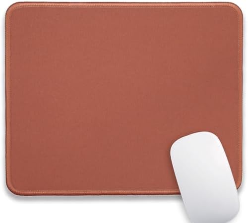 Brown Office/Gaming Mouse Pad, 10.2 x 8.2 Inches Cute Stitched Desk Mat