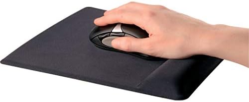 Fellowes Mouse Pad/Wrist Support with Mircoban Protection, Black (9181201) (Pack of 4)