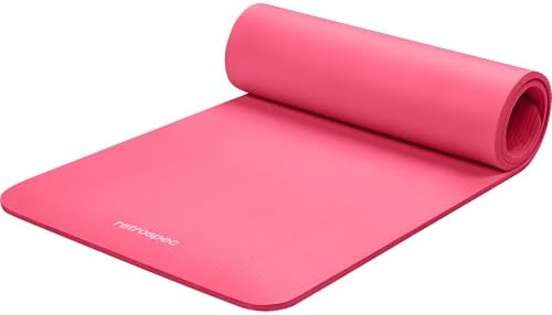 Retrospec Solana Yoga Mat Thick 1/2in Non-Slip Workout Mat with Nylon Strap - 72x24in Exercise Mat for Pilates, Stretching & Fitness - BPA Free, Easy Clean