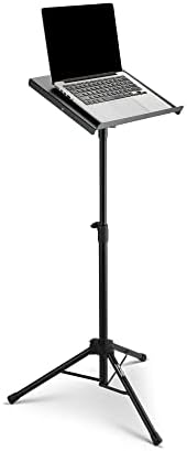On-Stage LPT7000 Deluxe Laptop Stand, Adjustable Height and Tilt, Metal Construction, Black, Foldable