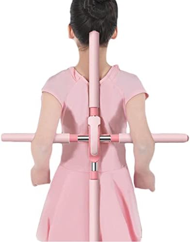ANRIO Yoga Cross Sticks for Men & Women Back Shoulder Support Straightener Sports Training Posture Corrector for Relief Teenager Hunchback,Poor Posture, Kyphosis, Etc (Color : Pink, Size : 54-86cm)