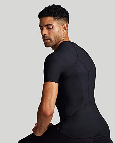 Tommie Copper Shoulder Support Shirt for Men, Posture Corrector Compression Shirt with UPF 50 Sun Protection