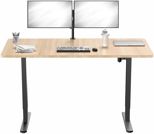 VIVO Light Wood 60 x 30 in Standing Desk, DESK-KIT-0B6C