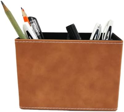 Pen Pencil Holder Cup Container Leather Desk Organizer Stand Decor Brush Scissor Holder Decoration Office Desk Home School