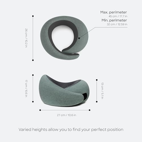 Ostrichpillow GO Travel Pillow, 360° Memory Foam Support, Soft & Washable