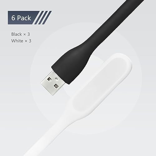 USB LED Light Lamp for Power Bank, Portable Eye Care Mini Night Light with Flexible Arm, USB Gooseneck Reading Lamps Book Light,Compatible for Desktop, Notebook Laptop (10-Yellow)