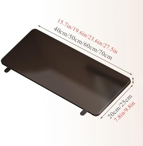 Foldable Keyboard Tray - Wall Mounted Desk Extender - Versatile Floating Shelf and Armrest - Compact 50x25cm Black Desktop Extension Board for Home Office