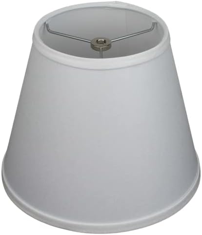 FenchelShades.com Lampshade 6" Top Diameter x 10" Bottom Diameter x 8" Slant Height 6x10x8" with Spider Attachment Diameter 0.4 Inch for Lamps with a Harp (Shimmer - Arctic Ice)