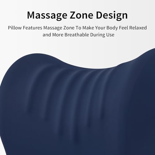 Ergonomic Office Chair Headrest, Adjustable Neck Support Pillow with Removable Washable Cover, Universal Head Rest Attachment for Office Chairs, Wheelchairs, Desk Chair Napping (Navy Blue)