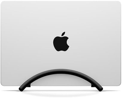 Twelve South BookArc Flex Vertical Laptop Stand – Space-Saving MacBook Stand, Adjustable Holder for Desk, Single Slot Dock for Monitor Display, Non-Slip, Upright Storage, Black