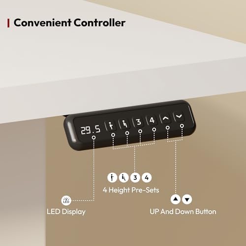 SANODESK 63" Reversible L-Shaped Electric Standing Corner Computer Desk
