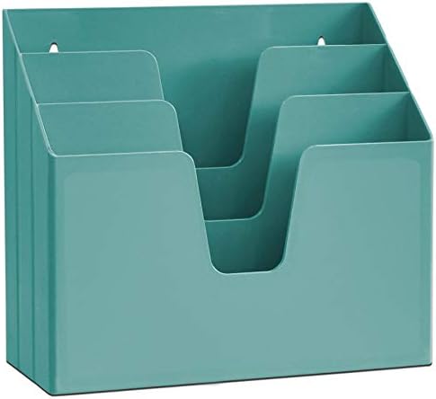 Acrimet Horizontal Triple File Folder Organizer Sorter, Letter Size, Green