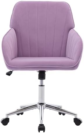 Home Office Desk Chair with Memory Foam Seat and Silver Swivel Base