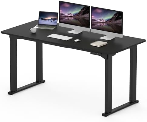 SANODESK 4-Leg 63''x28'' Large Electric Height Adjustable Standing Desk