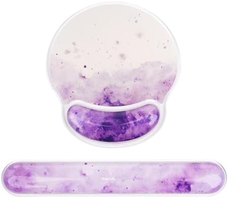 MOSISO Gel Wrist Rest Support for Mouse Pad & Keyboard Set, Purple