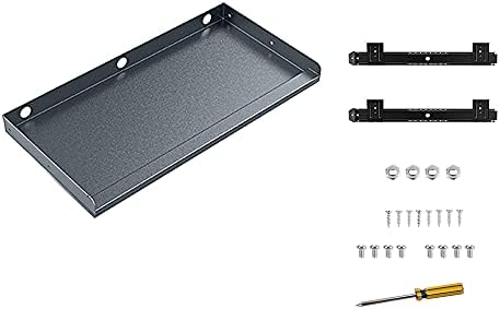Keyboard Tray Under Desk Heavy-Duty Metal Slide-Out Platform Drawer Tray (White)