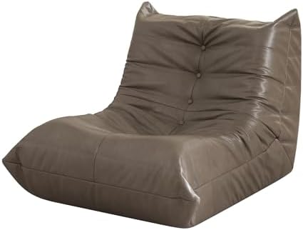 Hobestluk Bean Bag Chair for Teens Large Beanbag Couch with Leather Fabric