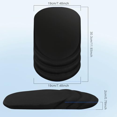 Ergonomic Mouse Pad with Wrist Rest, Carpal Tunnel Mousepad Waist Support, Memory Foam Massage Design Pain Relief (ABCD123)