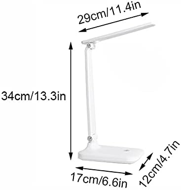 LED Desk Lamp, Portable Touch Control Eye-Caring Reading Table Lamp, 3 Lighting Modes 3 Brightness Levels, Flexible Gooseneck, Office Desk Light with USB Charging Port, Blue Light Filter