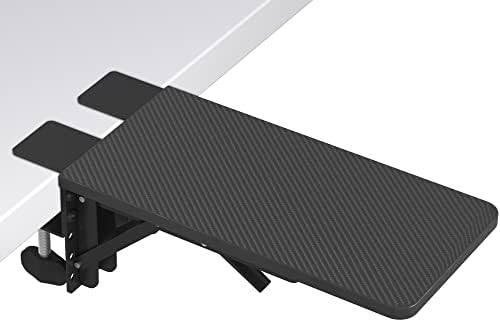 BONTEC Desk Extender Tray, 11.8 x 5.9 Inch, Black Carbon Fiber