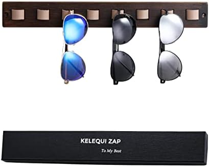 Gifts for Men Sunglass Organizer Wall Mounted Sunglasses Rack Wood Sun Glasses Holder for Multiple Glasses Hanger Storage Unique Birthday Gifts for Husband Dad