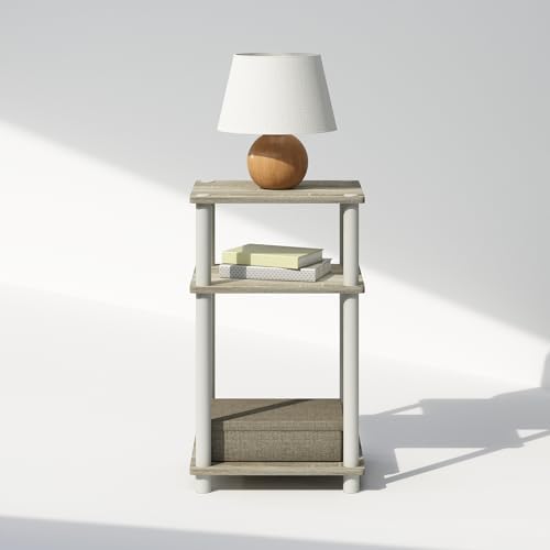 Furinno JUST Toolless 3-Tier Night Stand, Open Storage, Sonoma Oak