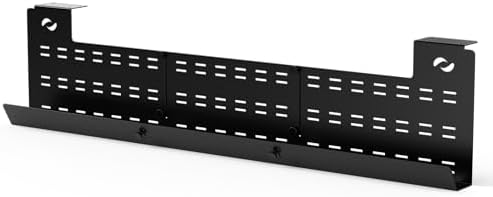 HumanCentric Under Desk Cable Management Tray & Cord Raceway, Black