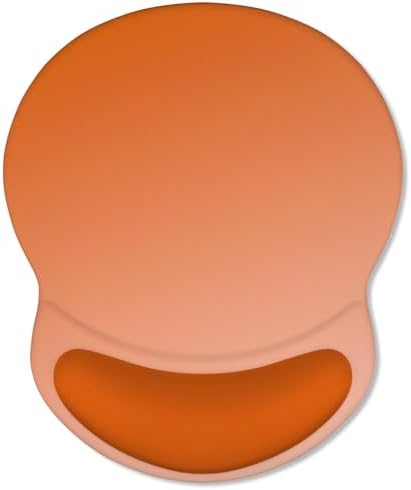 ITNRSIIET Ergonomic Mouse Pad with Comfort Gel Wrist Rest, Non-Slip PU Base, Smooth Textured Surface, Reduces Hand Fatigue & Wrist Pain, 8.7 x 7.2 Inch for Office Gaming Home, Peach