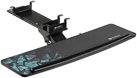 EUREKA ERGONOMIC Height Adjustable Mouse & Keyboard Tray Under Desk, 32'' Large Slide Out Swivel Tilt Computer Keyboard Drawer with Mouse Pad for Gaming Home Office Desk, Dual Mount