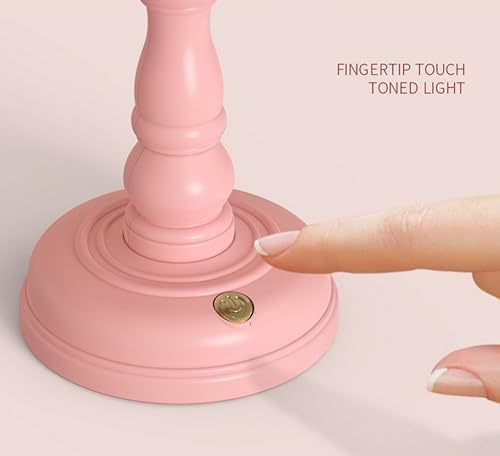 anso Retro LED Desk Lamp USB Charging Table Lamp Bedside Room Mini Light 3-Colors Dimmable (White)