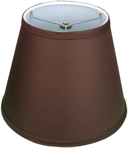 FenchelShades.com Lampshade 6" Top Diameter x 10" Bottom Diameter x 8" Slant Height 6x10x8" with Spider Attachment Diameter 0.4 Inch for Lamps with a Harp (Coffee)