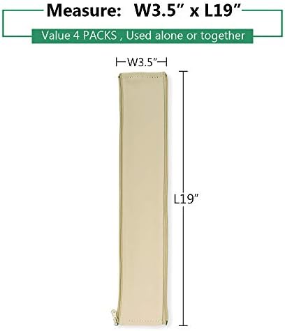 StangH Cable Management kit Sleeve Organizer, 19 Inch, 4 Pieces -Beige