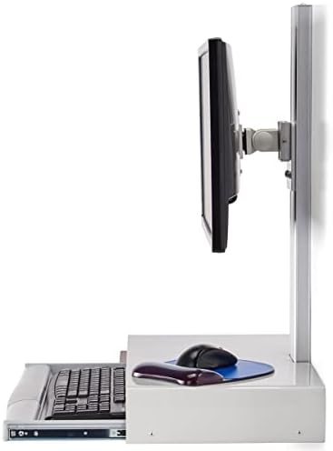 Displays2go Wall Workstation, White