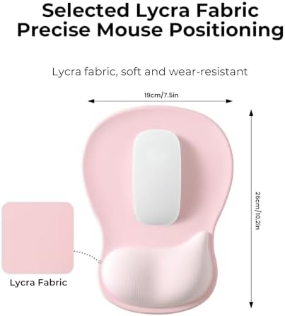 EooCoo Mouse Pad with Gel Wrist Rest, Ergonomic Mousepad Wrist Alignment