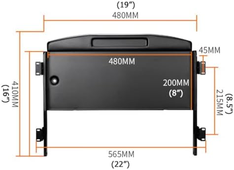 Keyboard Tray Under Desk with 360° Swivel Mouse Platform, Ergonomic Typing, 480 x 200 mm Slide-Out Platform Computer Drawer for Home, Office, Gaming