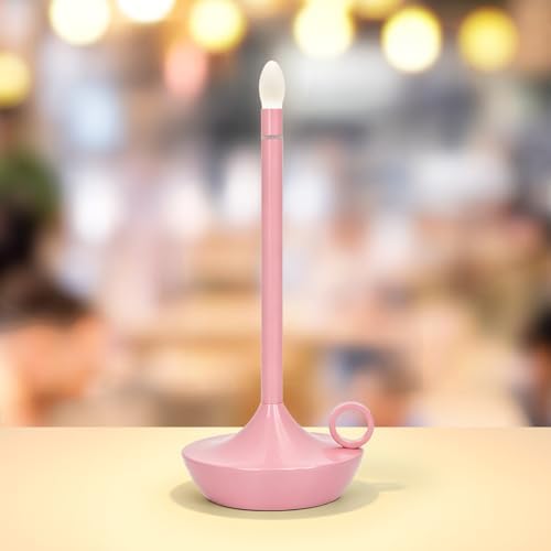 Cordless Table Lamp, Rechargeable LED Table Light, Portable Touch Dimmable (Pink)